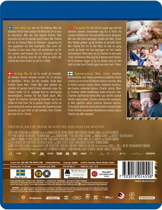 Mia ir baltasis liūtas (Blu-ray)