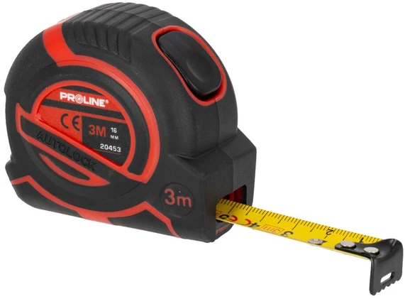 Miara 3 m ilgio matavimo juosta su automatinio sustabdymo funkcija