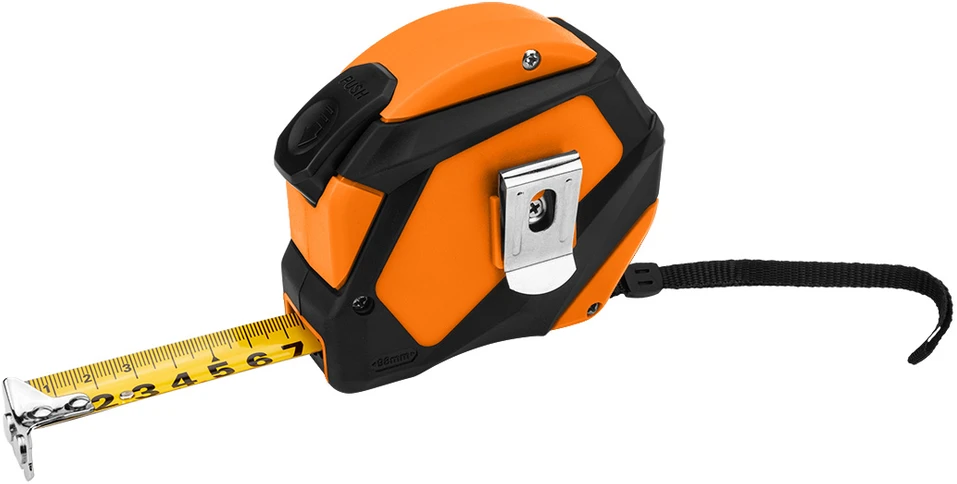 Miara Plieninė matavimo juosta 5 m x 19 mm, automatinis užraktas, stabdymo mygtukas, magnetas