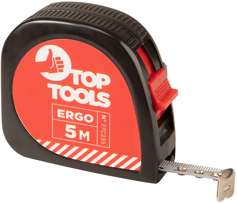 Ruletė (plieninė) su fiksatorium Top Tools 5m