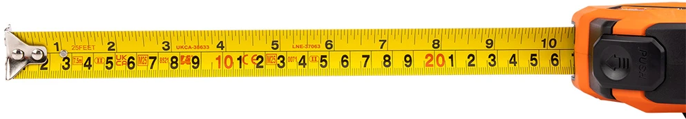 Miara Plieninė matavimo juosta 7,5 m x 25 mm, coliai