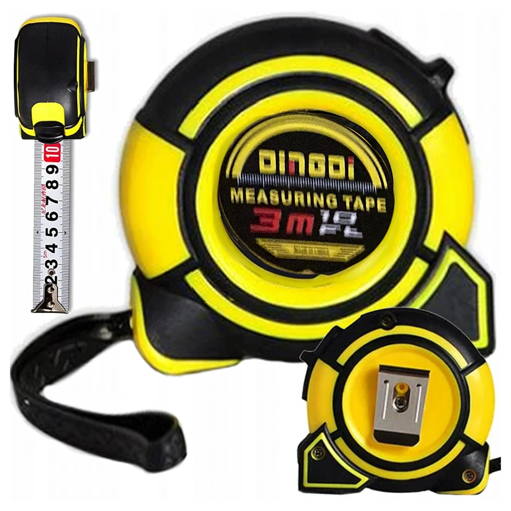 Miara Matavimo juosta 3 m x 16 mm su užraktu RC-K-1299 juoda geltona