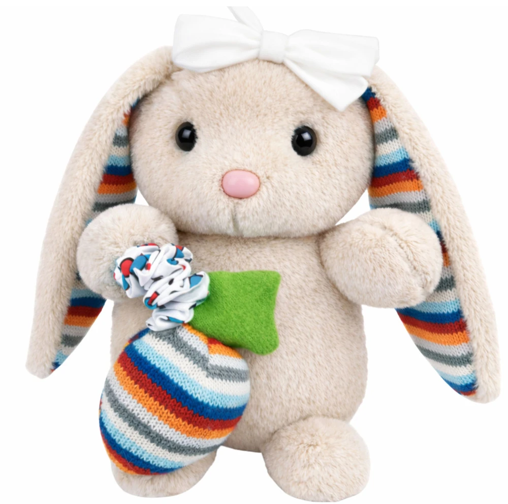 Lean Toys Muzikinis pliušinis zuikis 18 × 14 cm