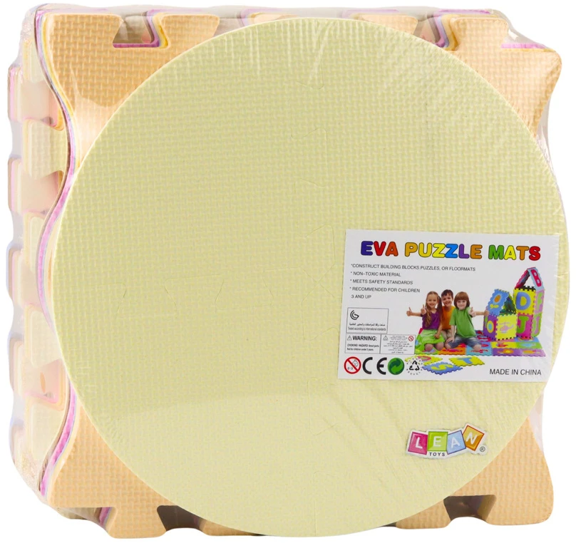 Lean Toys Edukacinė putų dėlionė kilimėlis 16 dalių su vaisiais ir saldumynais