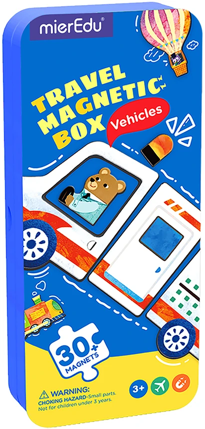 mierEdu – Magnetinė kelioninė dėžutė – Transporto priemonės (ME0891)