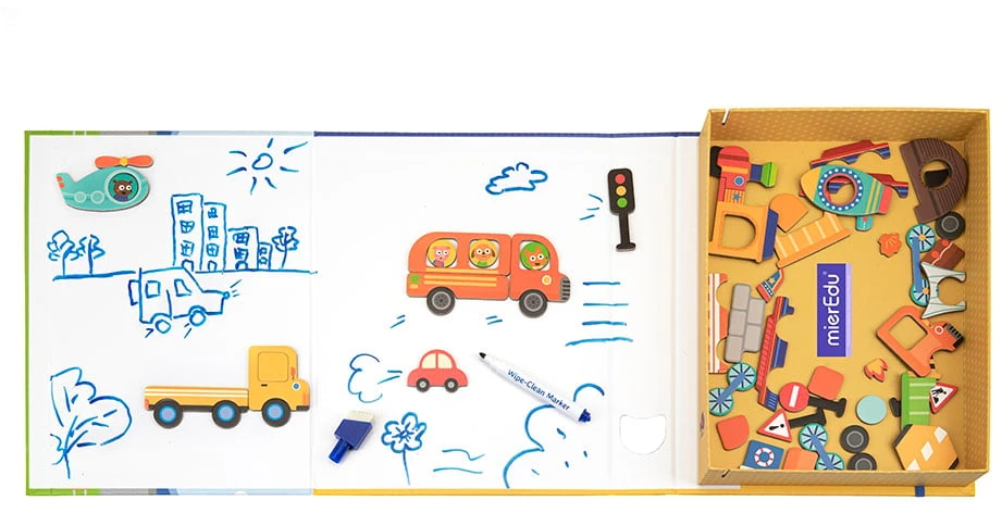 mierEdu – Magnetinis meno dėklas – Transporto priemonės – (ME151)