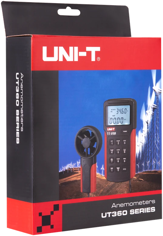 Anemometras su temperatūros matavimo funkcija Uni-t UT361