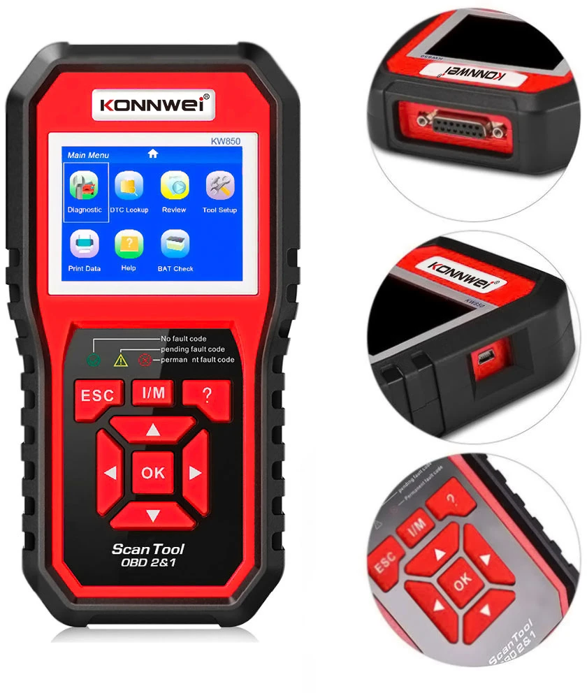 Miernik Diagnostinis matuoklis, Konnwei KW850 OBD2 skaitytuvas