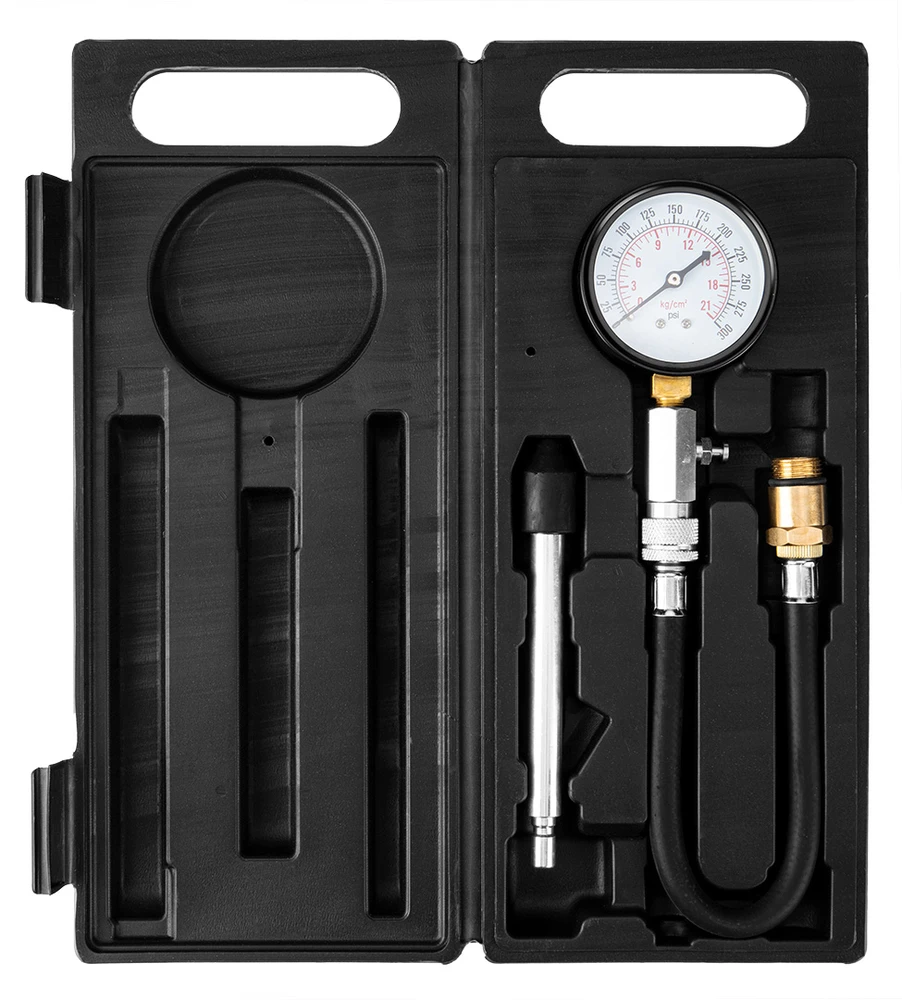 Neo Tools Miernik Suspaudimo slėgio matuoklis su adapterių rinkiniu