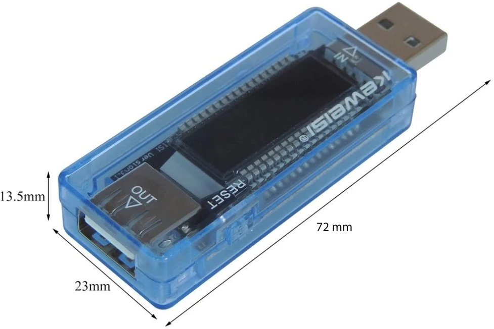 Miernik USB voltmetras, ampermetras, įtampos testeris