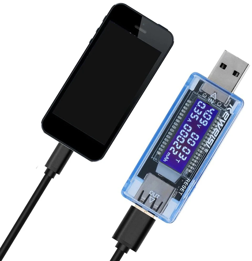 Miernik USB voltmetras, ampermetras, įtampos testeris