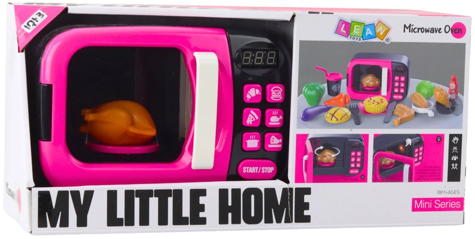Lean Toys Vaikiška mikrobangė My Little Home su garsais ir šviesomis