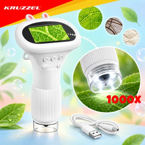 Kruzzel 1000x Baltas Educational Microscope