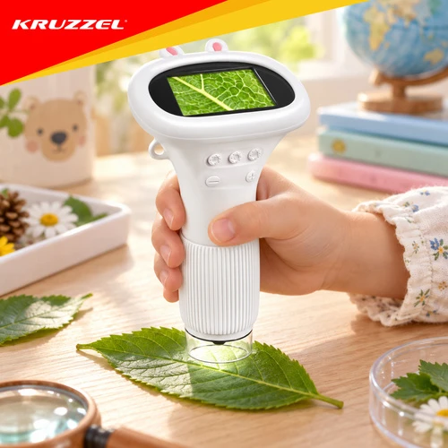 Kruzzel 1000x Baltas Educational Microscope