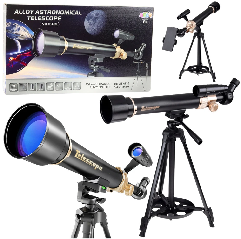 Mikroskopas Astronominis teleskopas 50x115 mm su trikojais