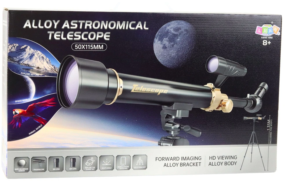 Mikroskopas Astronominis teleskopas 50x115 mm su trikojais