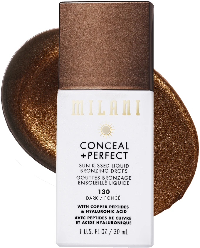 Milani Cosmetics - „Conceal + Perfect Sun Kissed“ skysti bronzantai – tamsūs – 30 ml