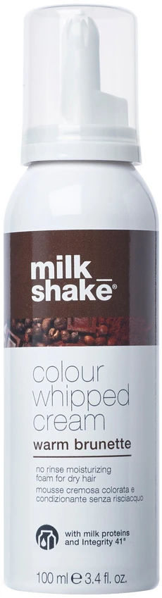 Kondicionuojančios dažomosios putos MILK SHAKE Colour whipped cream ,,Warm Brunette", 100m