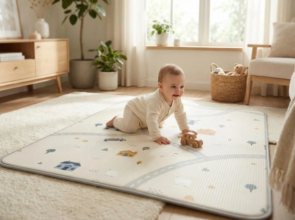 Milly Mally susukamas putplasčio kilimėlis, meškiukai ir pastelinis kelias
