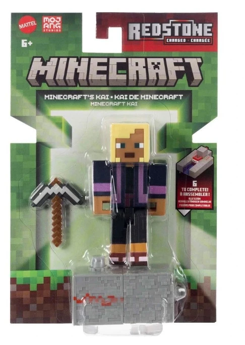 Mattel Minecraft - Biome Builds 8 cm figūrėlė - Raudonojo akmens įkrautas Kai (JJR86-JL10)