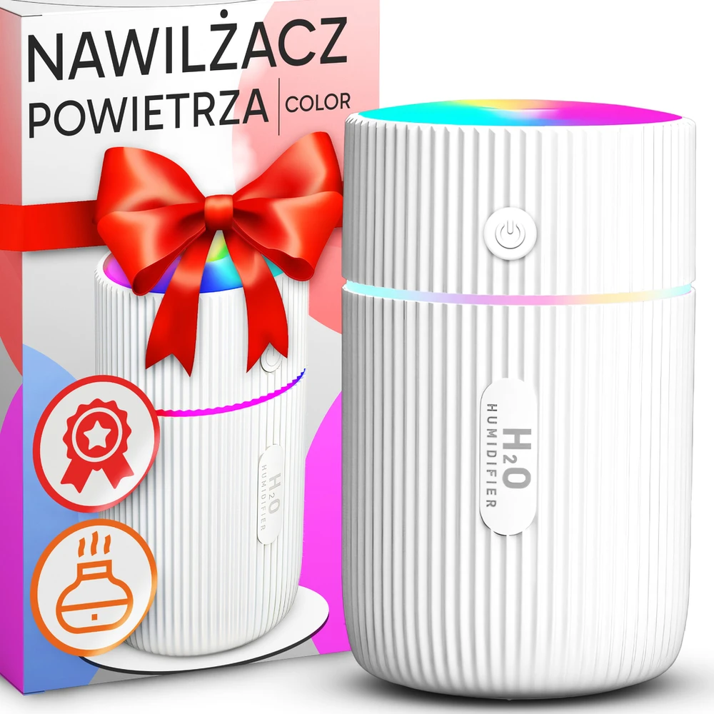 Mini automobilio oro drėkintuvas su aromatiniu difuzoriumi ir USB RGB naktine lempute - ER1165