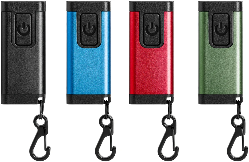 Mini COB LED žibintuvėlis/raktų pakabukas, 150lm, 180mAh, 5500K, spalvų mišinys