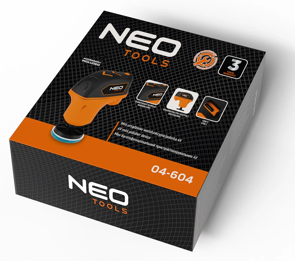 Neo Tools Mini daugiafunkcis įrenginys/poliruoklis 4V, Li-Ion, USB-C