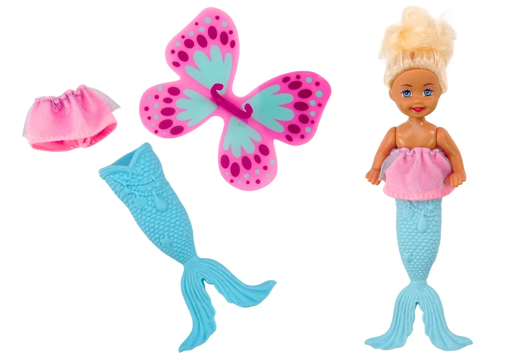 Lean Toys Lėlė undinėlė su sparnais, 12 cm