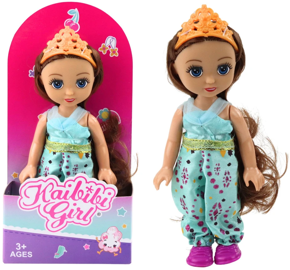 Lean Toys Princesės lėlė su karūna, 17 cm