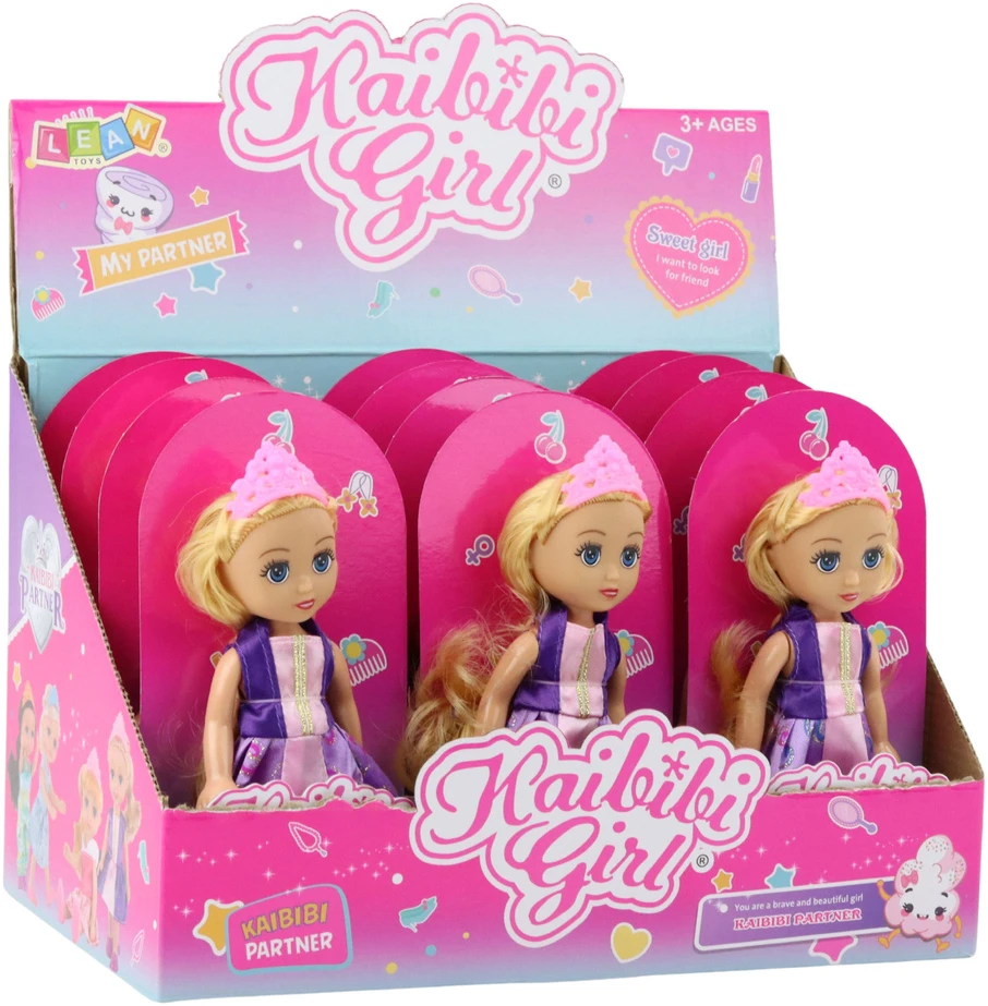 Lean Toys Princesės lėlė su karūna, 17 cm