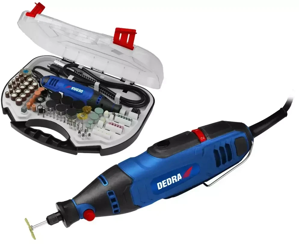 Dedra Mini lifuoklis 135W rinkinys su aksesuarais 215 vnt lagaminas