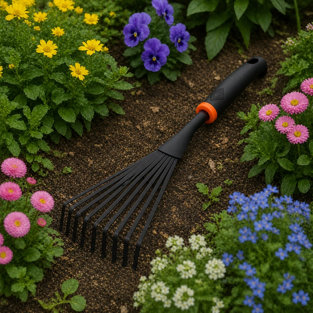 Miotło Šluota Sodo Grėblys 37cm Vėduoklinis Grėblys Naginis Sodo Grėblys