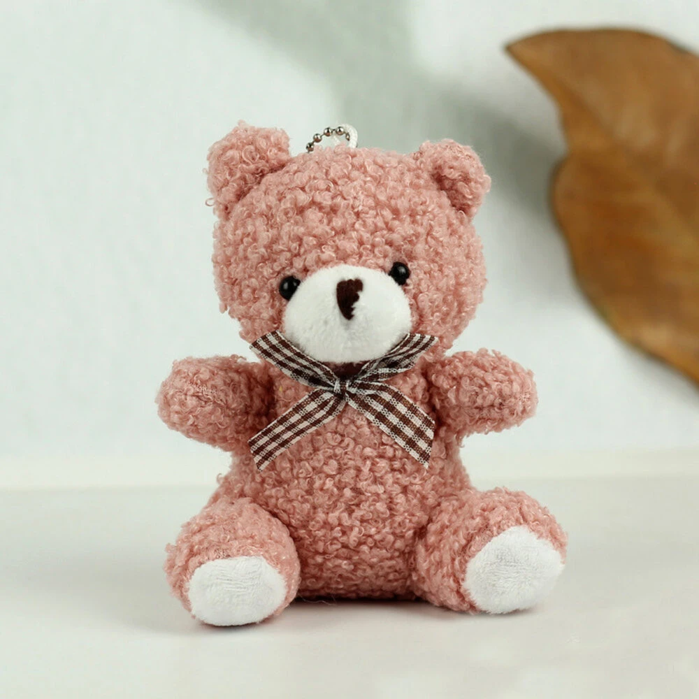 Lean Toys Pliušinis meškiuko raktų pakabukas, 8 cm, rožinis