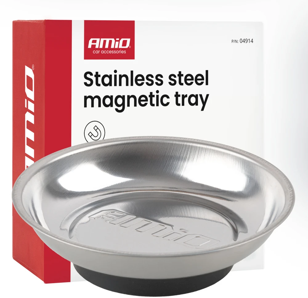 Nerūdijančio plieno magnetinis padėklas, 110 mm AMIO-04914