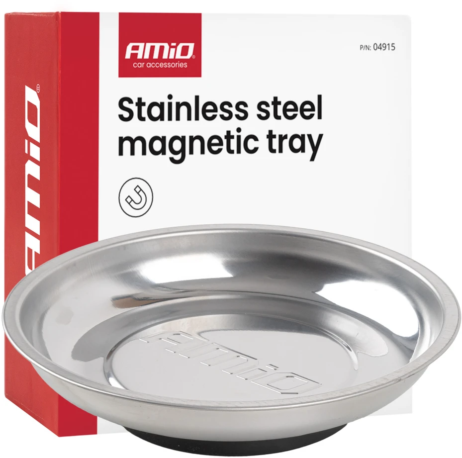 Nerūdijančio plieno magnetinis padėklas, 150 mm AMIO-04915