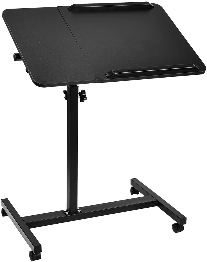 „Maclean“ mobilus stalo/nešiojamojo kompiuterio stovas, juodas, aukščio reguliavimas 59–89 cm, maks. 30 kg, MC-121 B