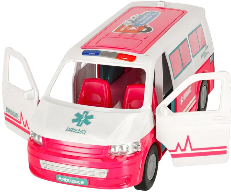 Lean Toys Ambulansinis žaislas ligoninė su gydytoja