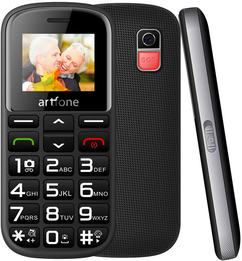 Mobilusis telefonas senjorams, dideli klavišai, SIM kortelė, GSM, signalizacija, kamera, pl meniu