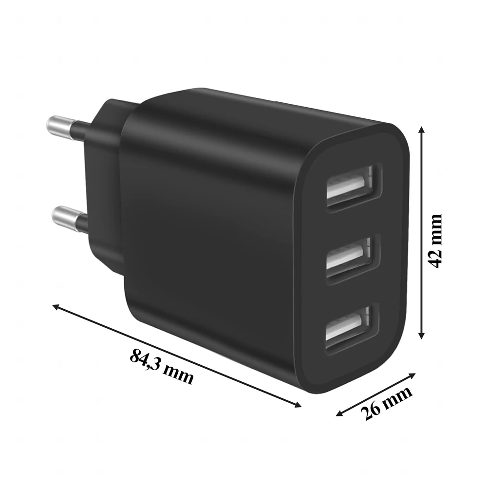 Mocna Galingas „Cube“ 3 x USB universalus 3 prievadų USB įkroviklis 5V 3.4A