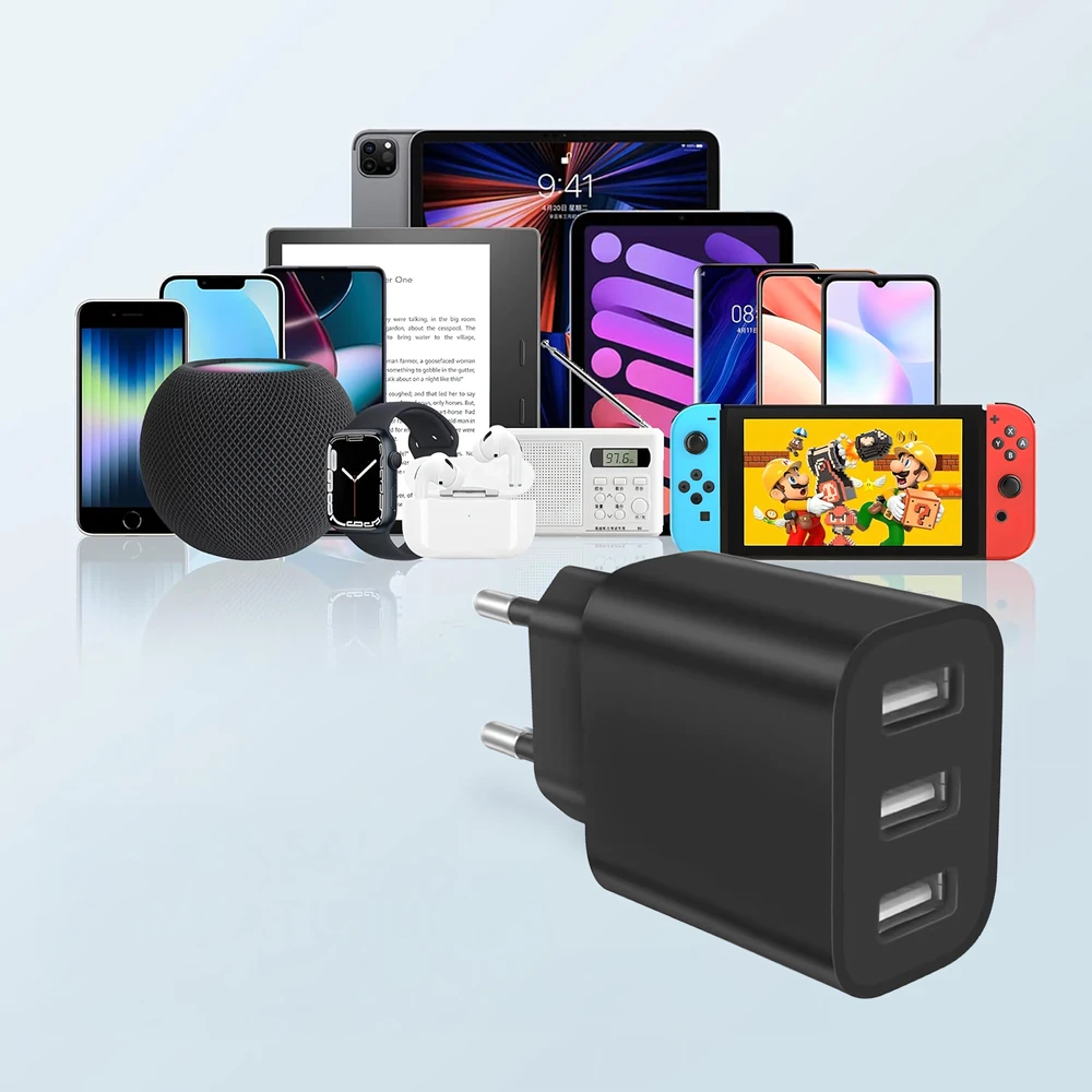 Mocna Galingas „Cube“ 3 x USB universalus 3 prievadų USB įkroviklis 5V 3.4A