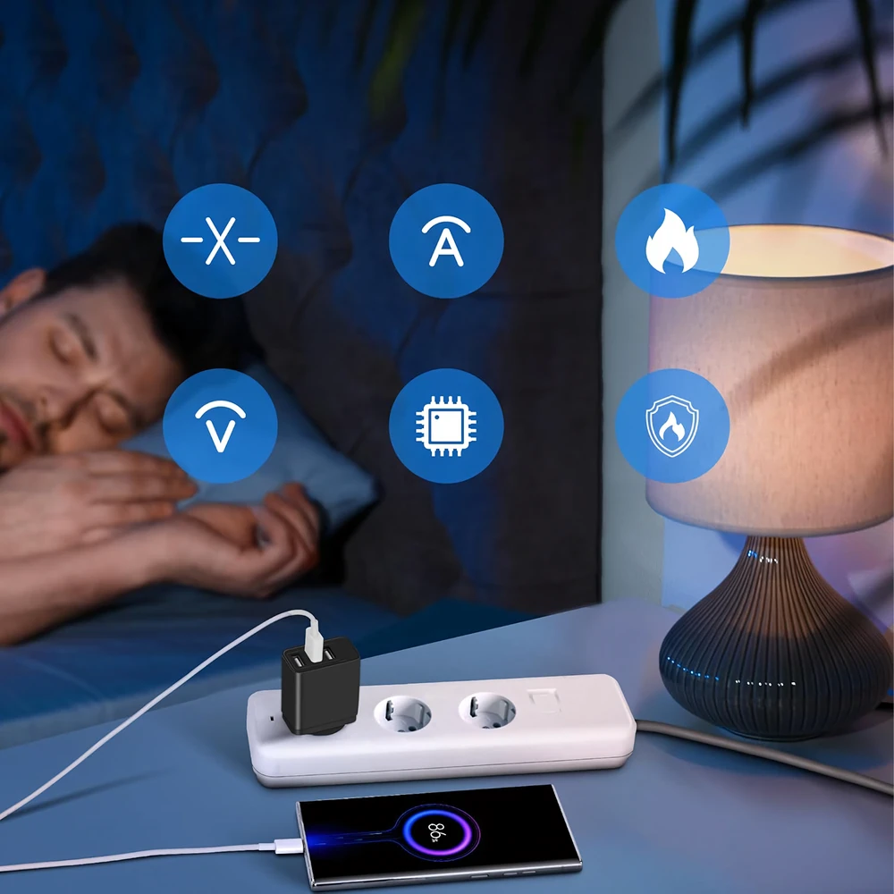 Mocna Galingas „Cube“ 3 x USB universalus 3 prievadų USB įkroviklis 5V 3.4A