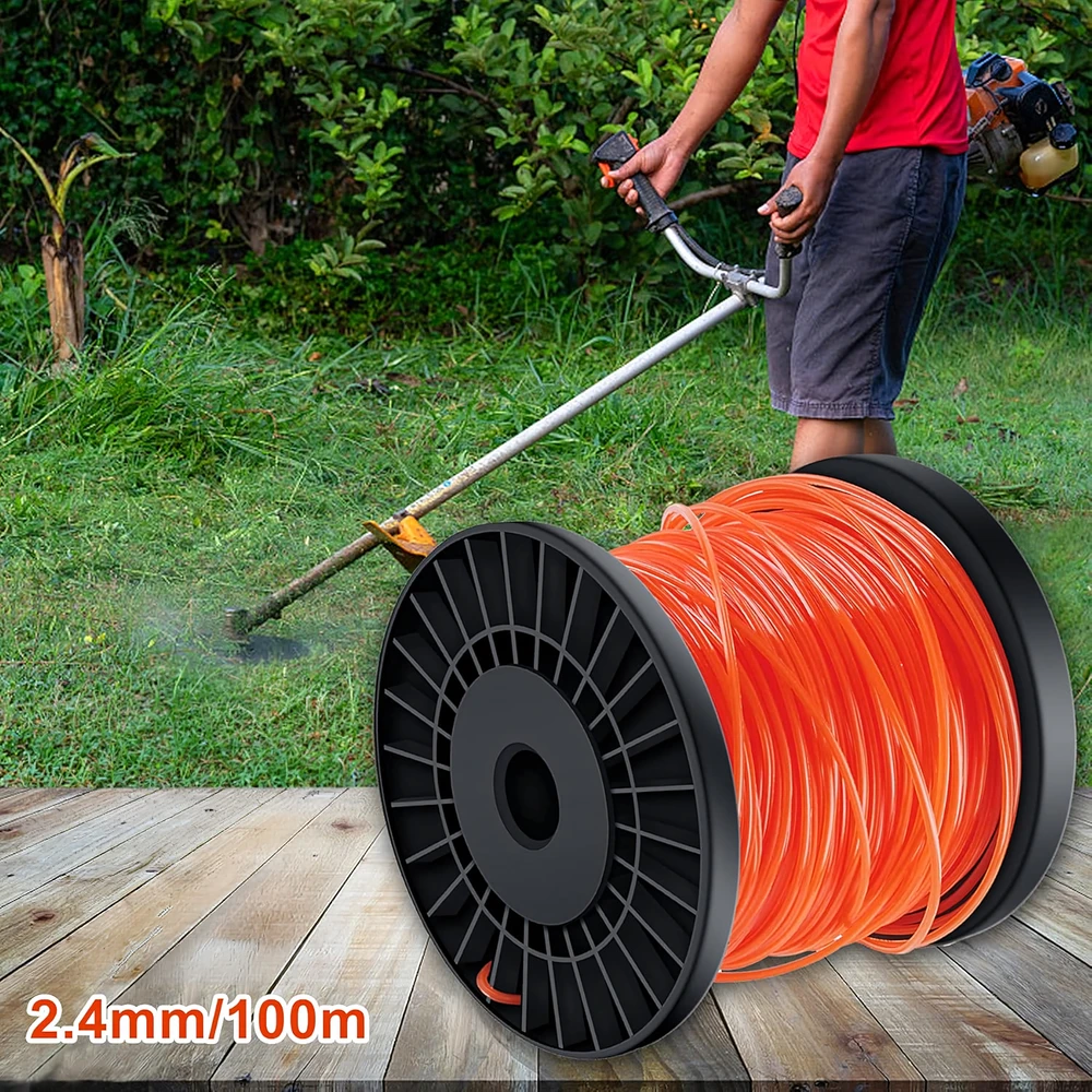 Mocna Tvirtas pjovimo valas krūmapjovėms ir žoliapjovių galvutėms 2,4 mm x 100 m, 5 kampų