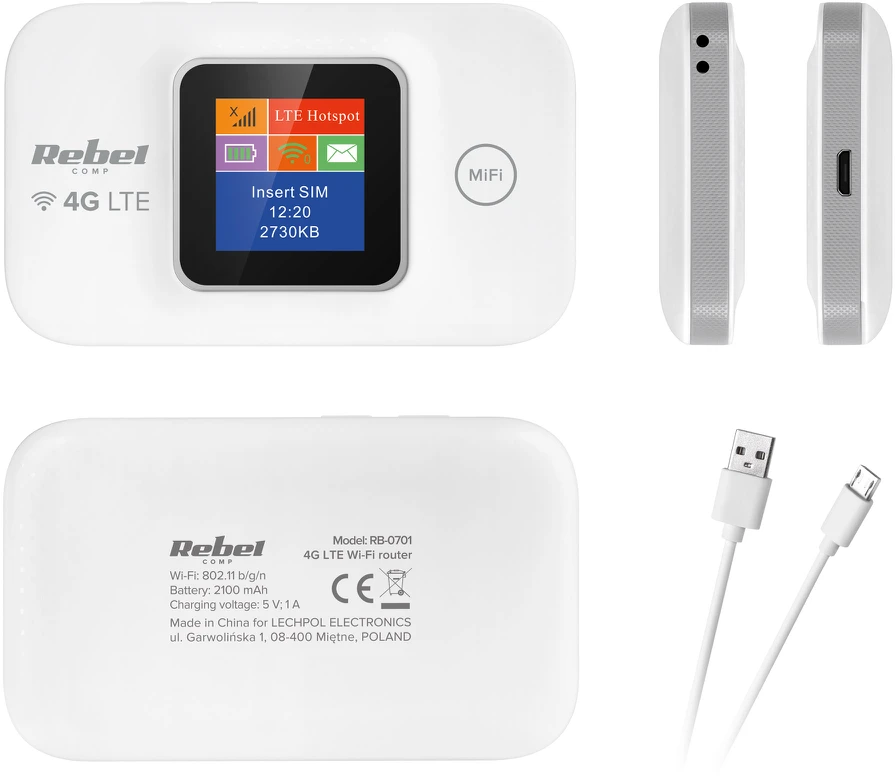 MODEMAS - MIFI maršrutizatorius 4G LTE Rebel