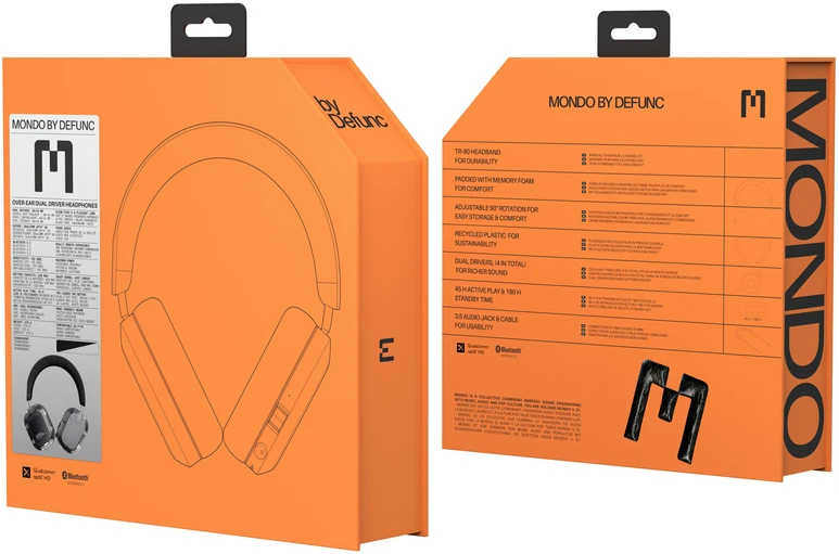 „Mondo by Defunc“ – už ausų dedamos „Bluetooth“ ausinės, skaidrios