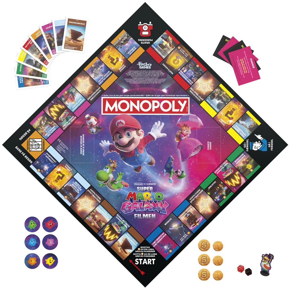Monopoly - „Super Mario Galaxy“ žaidimas DK/NO (342-2638189)