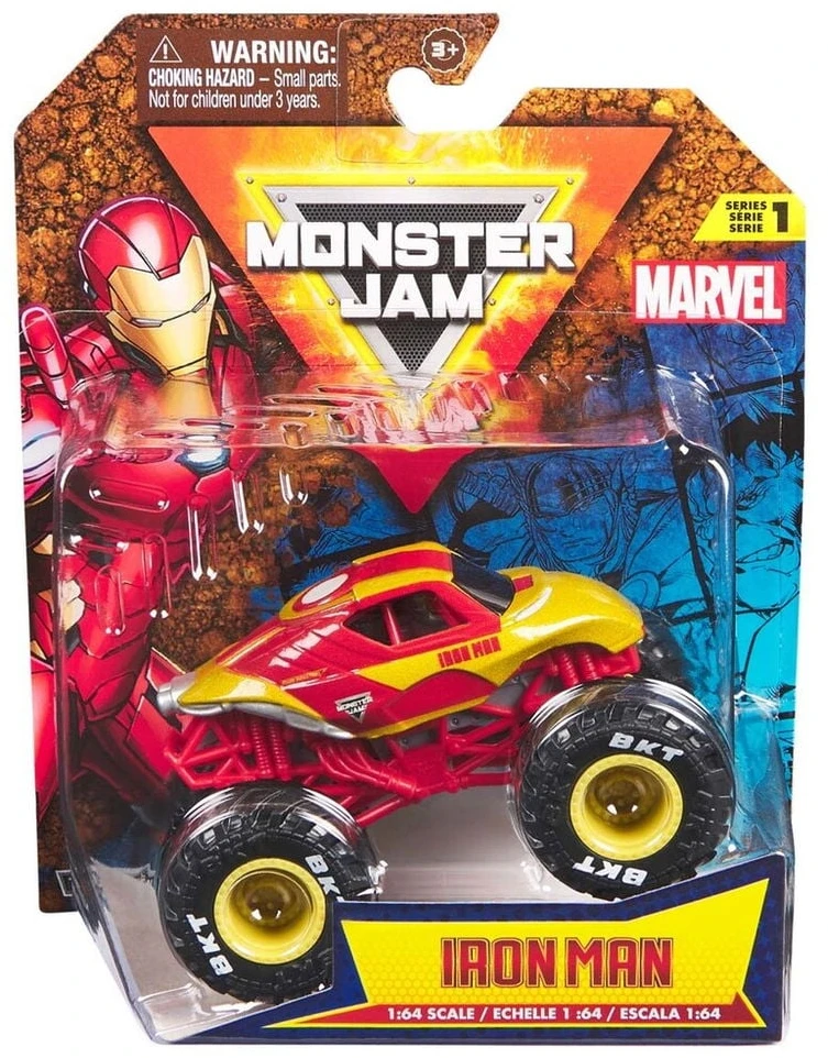 „Monster Jam“ – 1:64 „Marvel“ vienetų pakuotė – Geležinis žmogus (6071332)