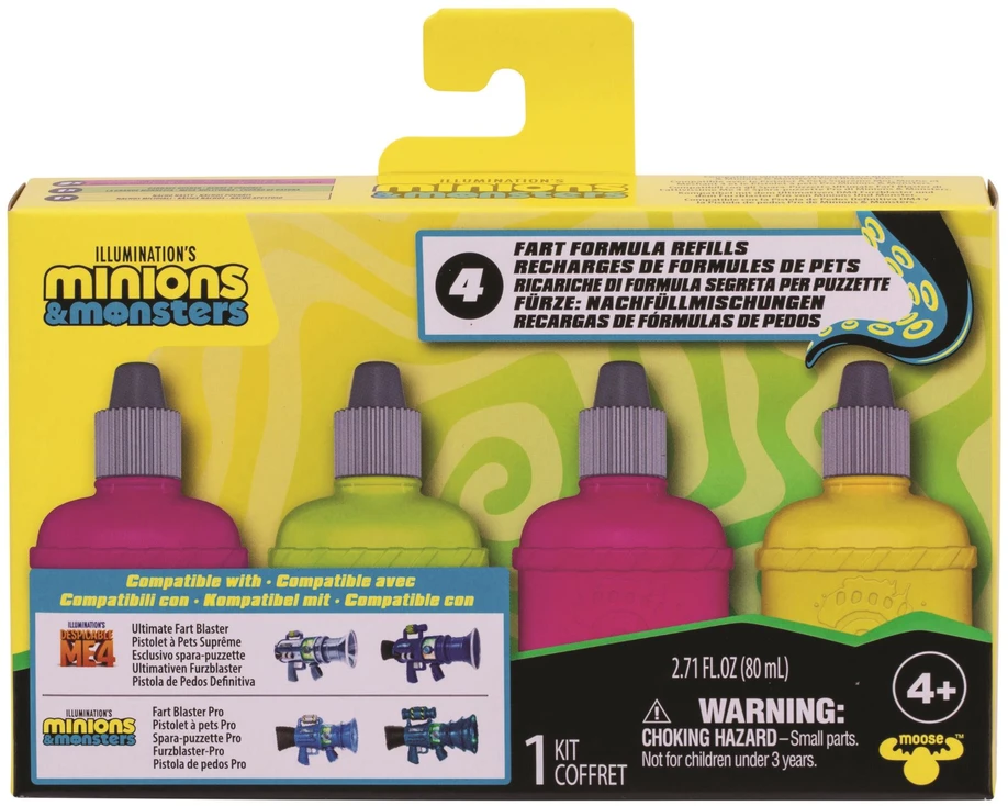 Moose,Minions Minions 3 - Supreme Fart Blaster papildymo pakuotė, 4 vnt. (20435)