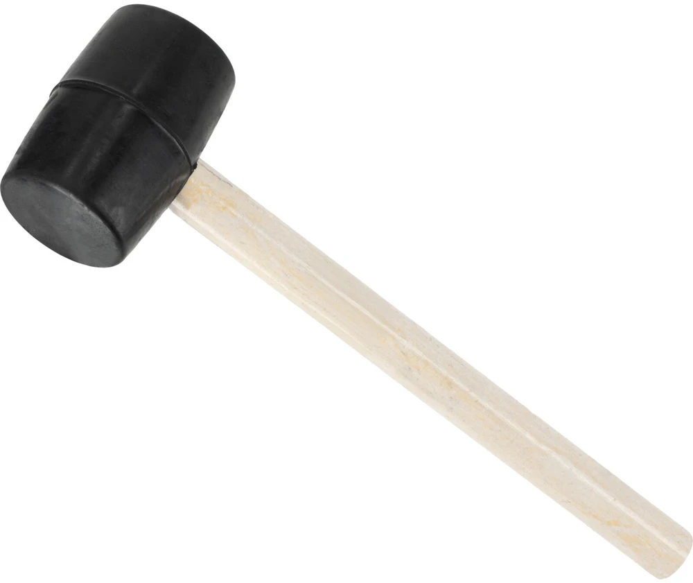 Mega Guminis plaktukas su medine rankena 225 g