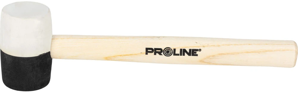 Proline Guminis plaktukas su medine rankena juodai baltas 340g