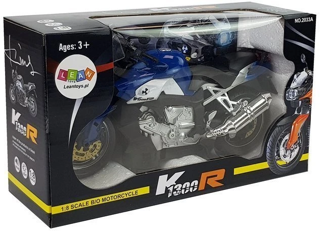Žaislinis motociklas Lean Toys, mėlynas/juodas